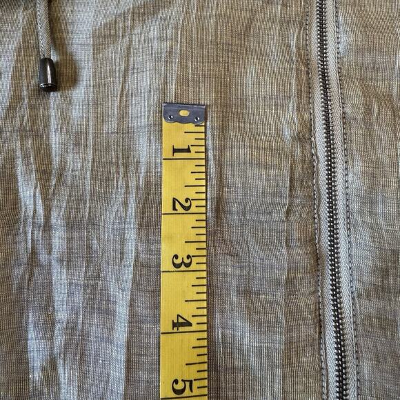 Ruby Rd Linen Jacket Womens 16W Roll Sleeve Lightweight Full ZIp Anorak Jacket - Picture 5 of 6